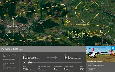 Как Flightradar помог сделать предложение: романтичная история из Польши