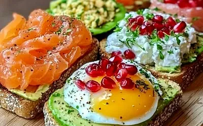 Гурманские тосты с авокадо — четыре уникальных вкуса на одной тарелке