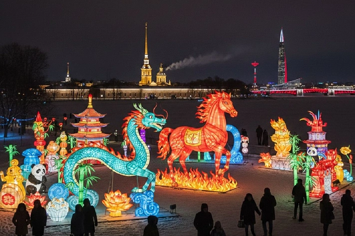 В Петербурге открылся фестиваль китайских фонарей