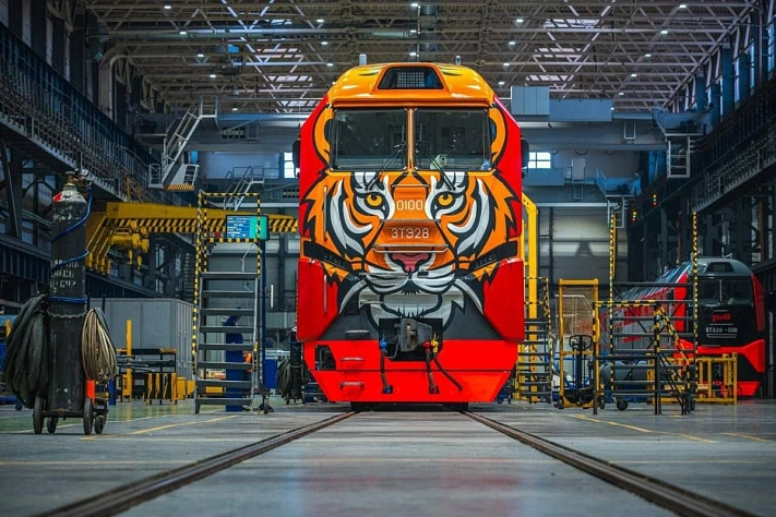 Локомотивы очень необычной раскраски сделали в Брянске