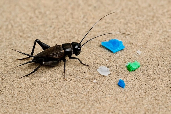 Сверчки и микропластик — как насекомые путают мусор с едой