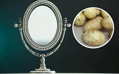 Как отмыть зеркала с помощью картофеля