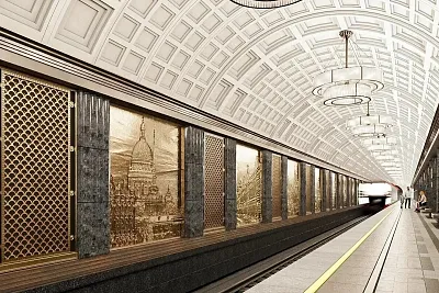 На Кольцевой линии московского метро продолжают строительство «Достоевской»