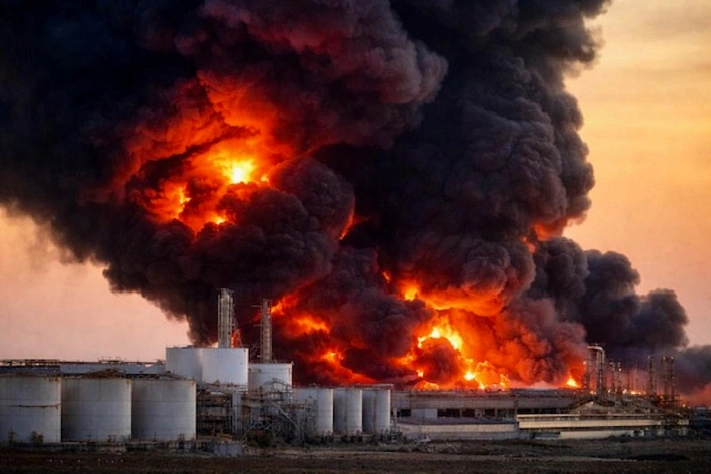 В Абадане загорелось предприятие на территории промышленной зоны