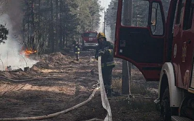 В зоне отчуждения Чернобыльской АЭС бушует пожар