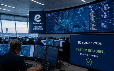 Сбой Eurocontrol устранён, задержки ещё возможны