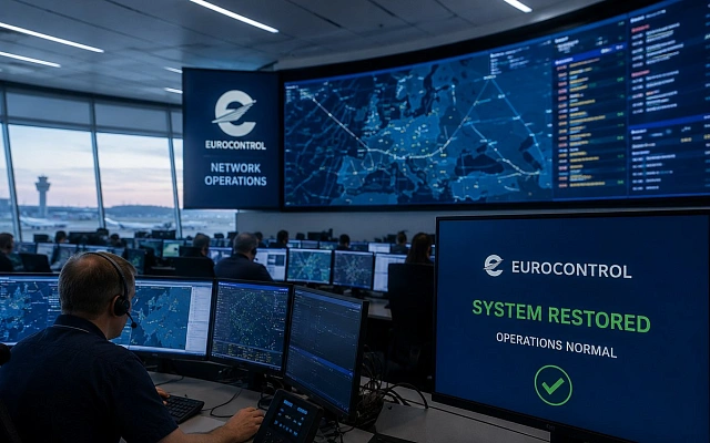 Сбой Eurocontrol устранён, задержки ещё возможны