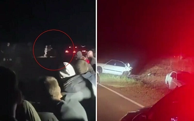 Под Иркутском машина врезалась в толпу, погибла 17-летняя девушка