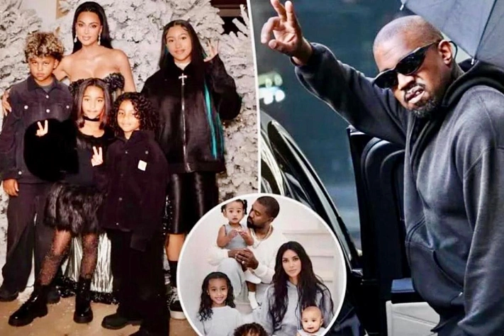 Ким Кардашьян и Канье Уэст вместе встретили Рождество