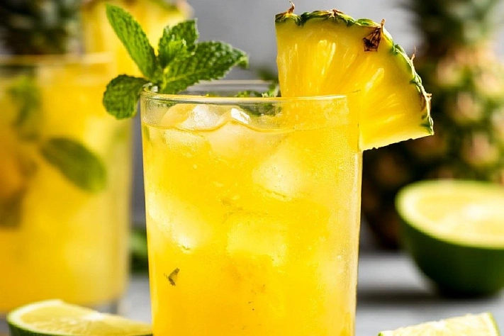 Делаем безалкогольный ананасовый мохито