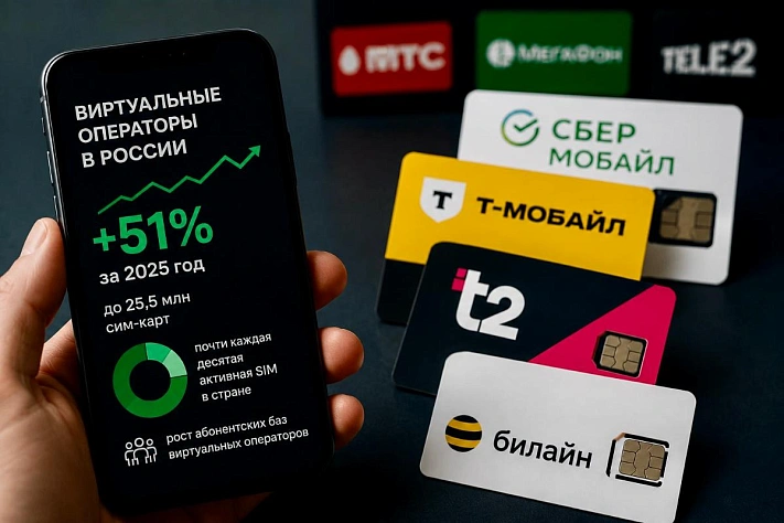 Виртуальные операторы забрали почти десятую часть SIM-карт в России
