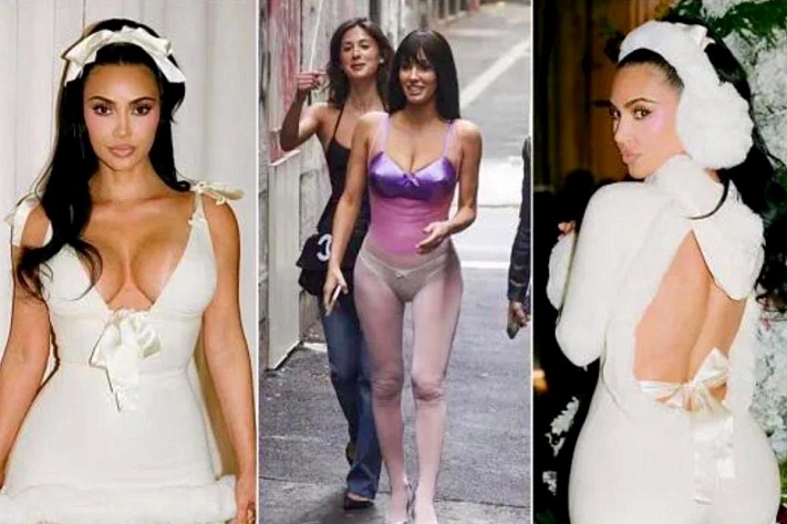 Ким Кардашьян играет в снежную королеву после Бьянки Цензори