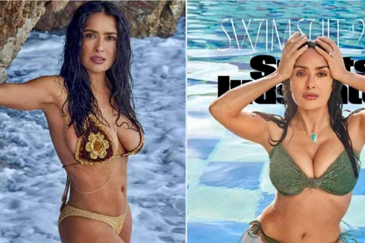 Сальма Хайек в бикини на обложке Sports Illustrated: ей 58