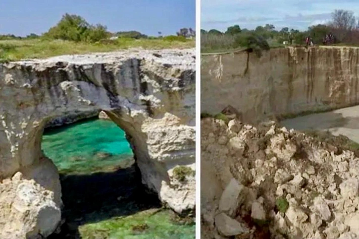 Шторм «съел» Арку влюблённых в Италии 