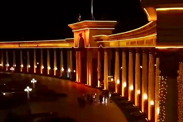 Алматы подсветил город оранжевым в знак борьбы с насилием
