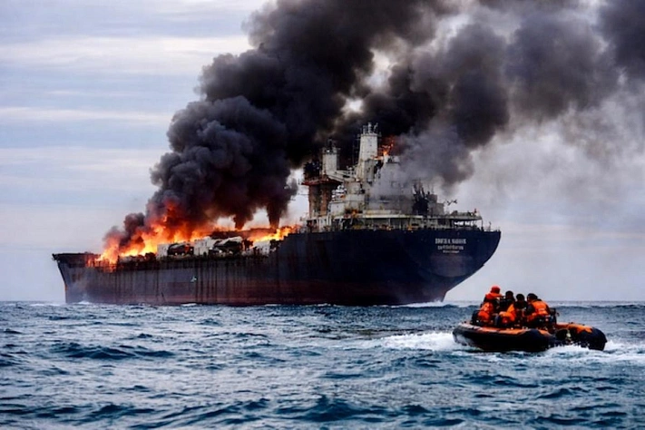 Пожар на контейнеровозе в Ормузском проливе вызвал вопросы