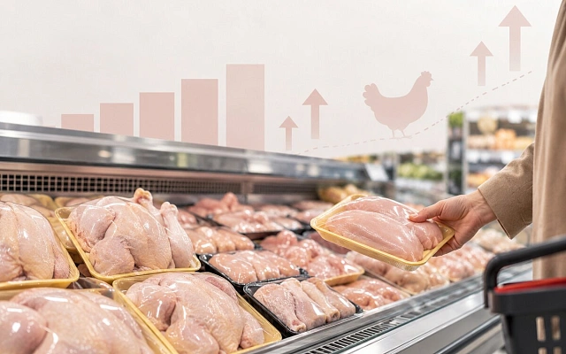 Курица подорожала почти на 16% за год