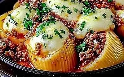 Макароны ракушки, фаршированные говядиной и рикоттой: ароматное и сытное блюдо для всей семьи