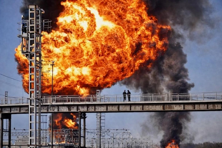  В Тамбовской области загорелись цистерны с бензином