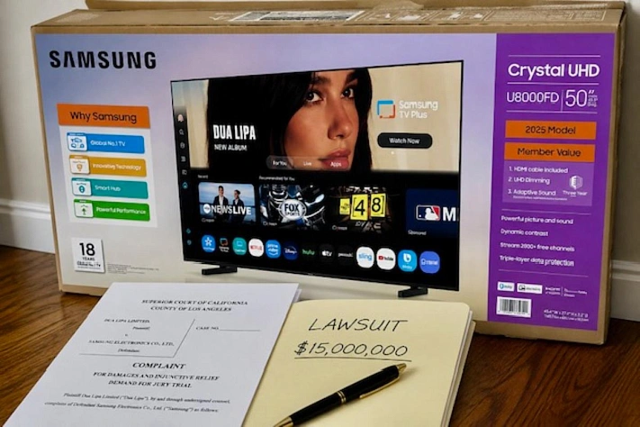 Дуа Липа требует от Samsung 15 млн долларов