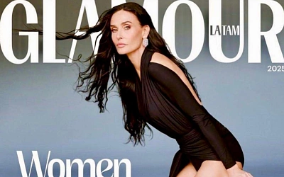 Деми Мур на обложке Glamour LATAM — 62 и блистательная форма