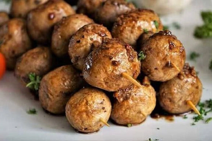 Готовим шашлык из грибов