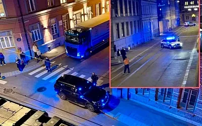 Взрыв на улице Пилестредет в Осло