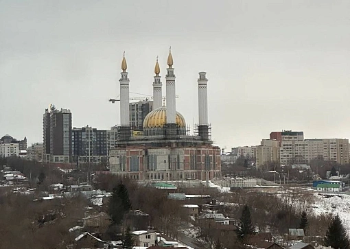 В Уфе упал купол с крупнейшей в Европе мечети